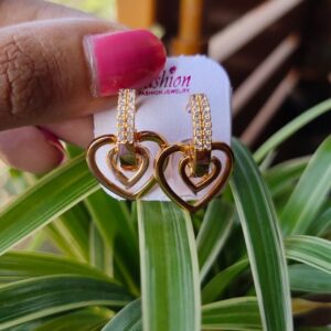 GOLD LOOK ALIKE EARRING HEART