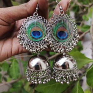 LIGHT WEIGHT PEACOCK SILVER HOOK JUMKA