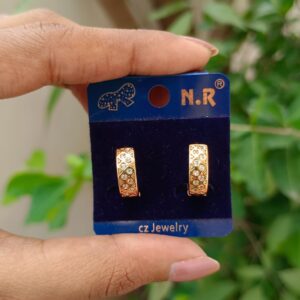 BASIC GOLD HOOP STONE WITHIN