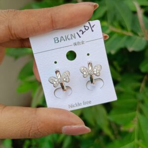 NICKLE FREE BUTTERFLY HOOP