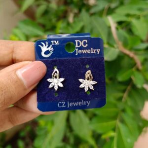 SILVER THAALAMPOO CZ STUD