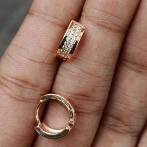TWO LINE STONE BAND HOOP