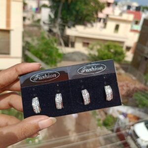 DAILY WEAR WHITE STONE SEMI CIRCLE RING